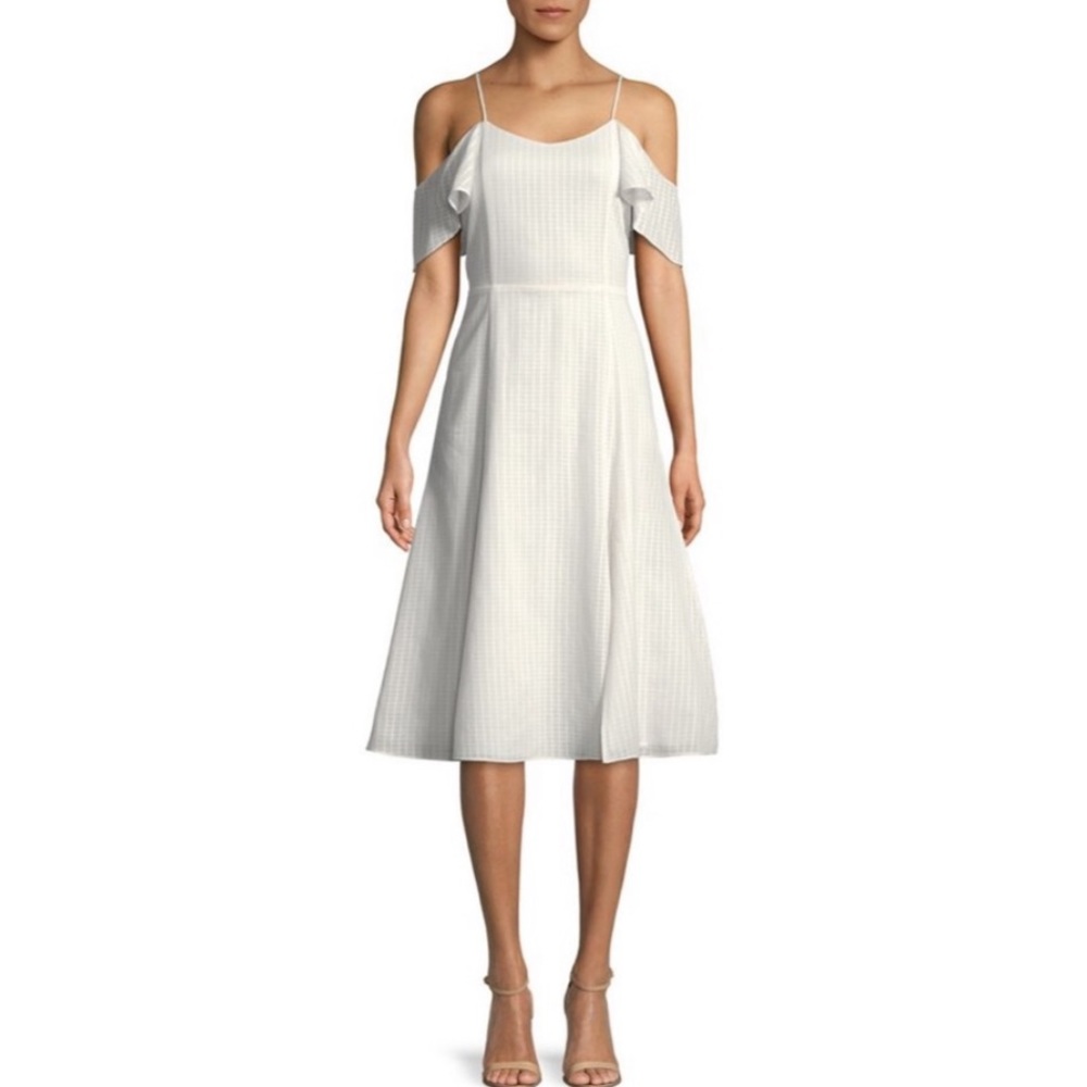 NWT H by Halston Cold Shoulder Dress 10